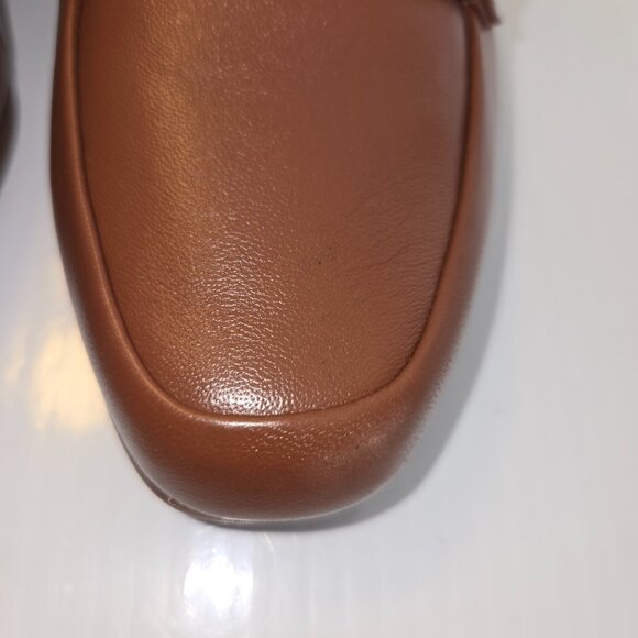 Clarks Collection Juliet Shine Women's Tan Leather Slip-On Loafers Size 6 - Picture 8 of 10
